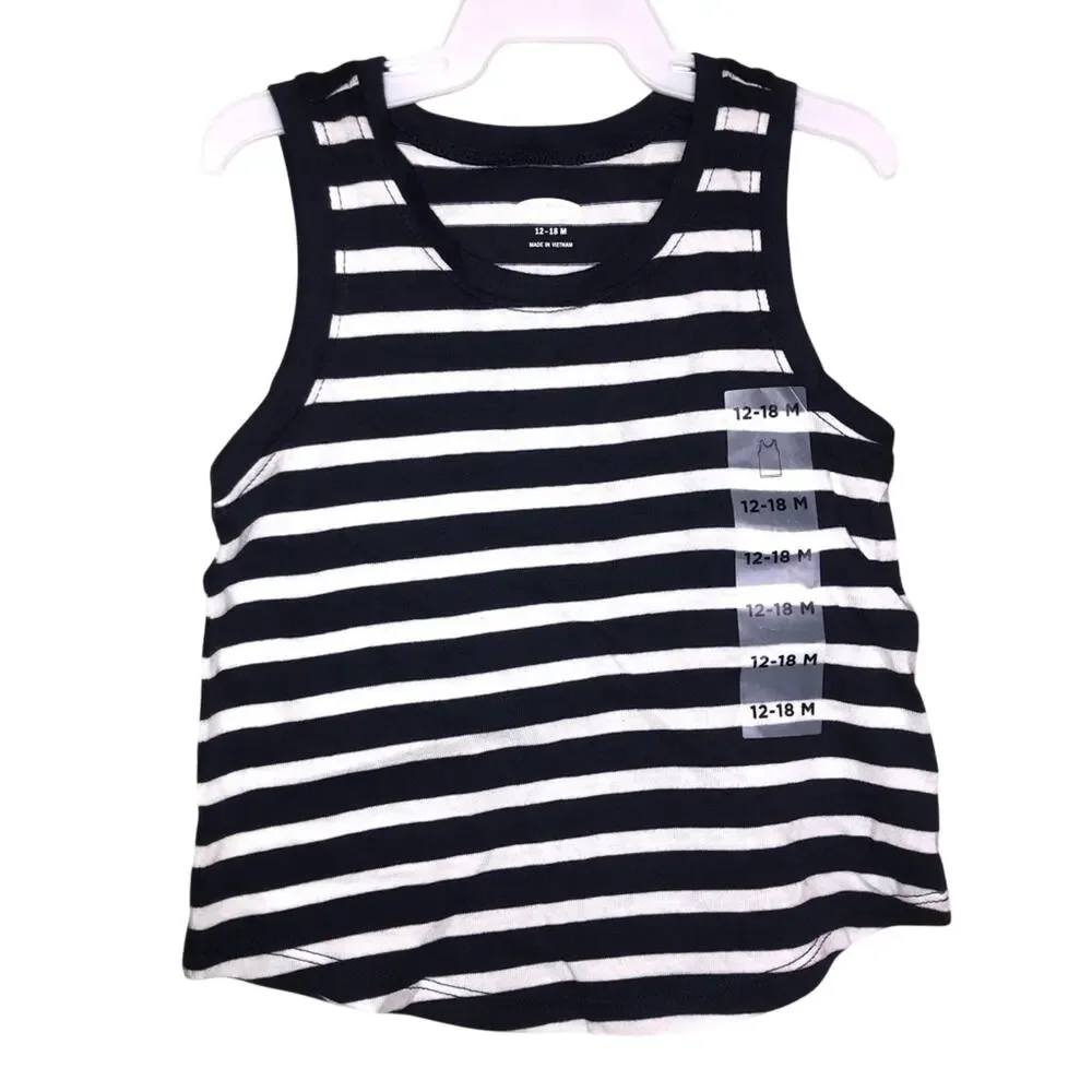 Old Navy Baby Girl Striped Tank Sz 12-18